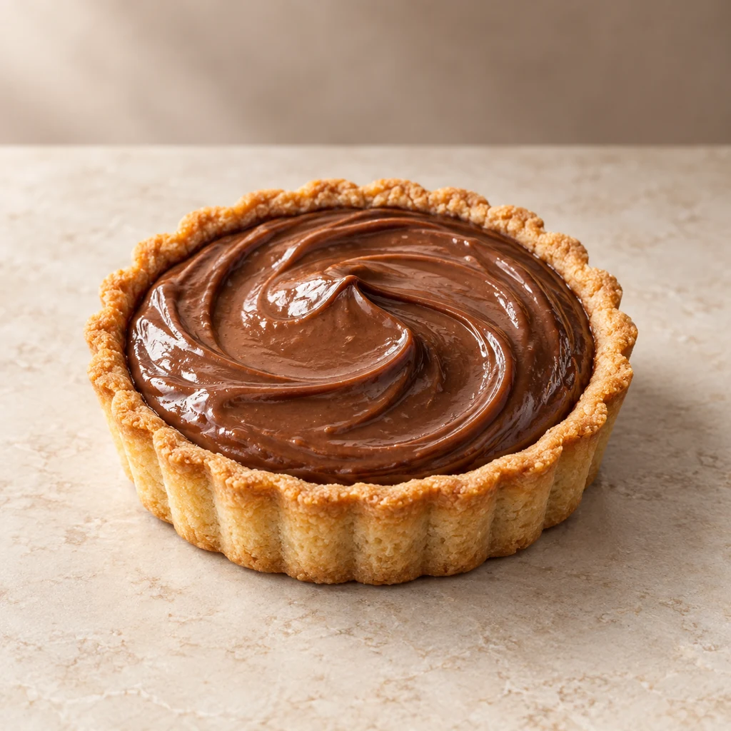 Hazelnut and cocoa cream tart