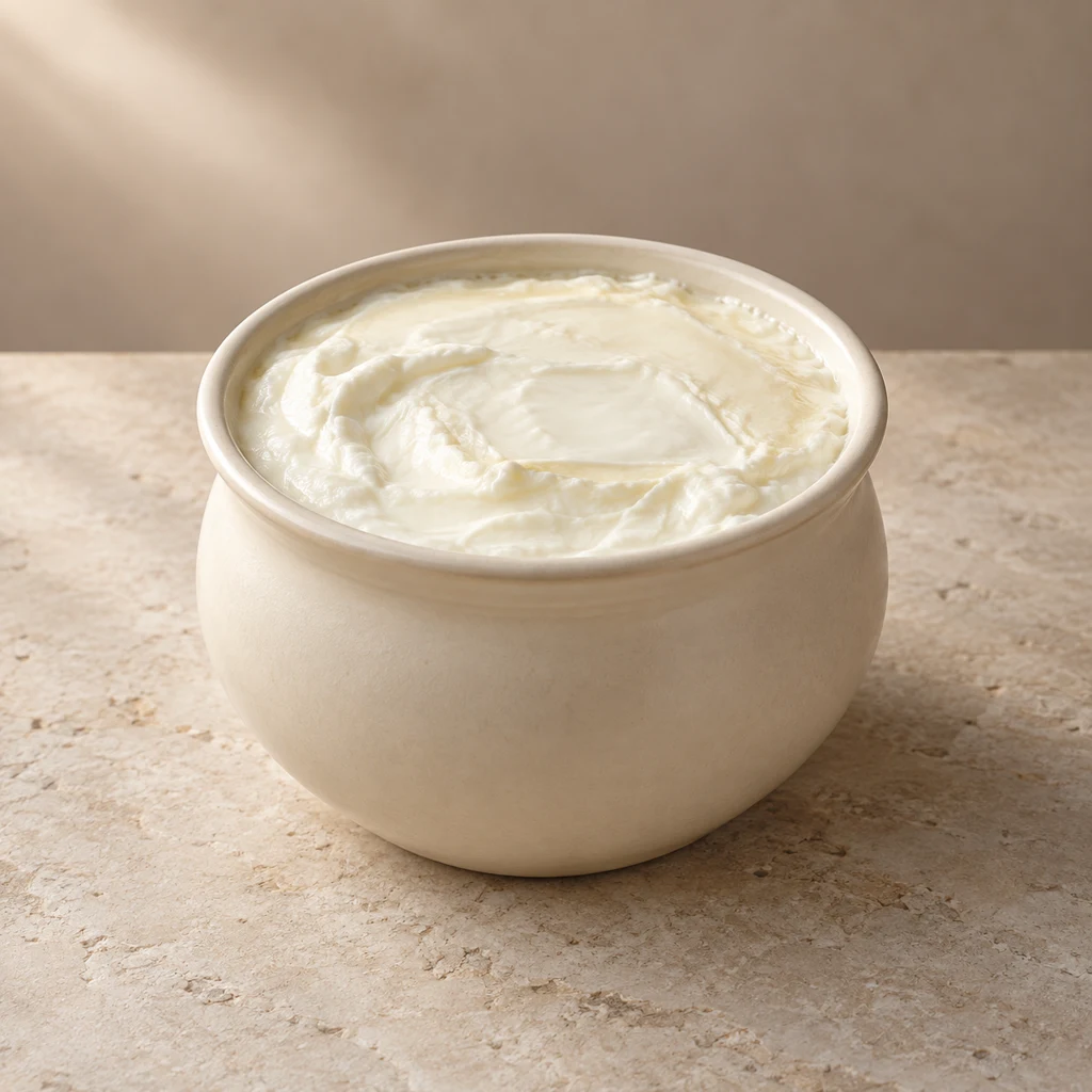Traditional buffalo milk yoghurt